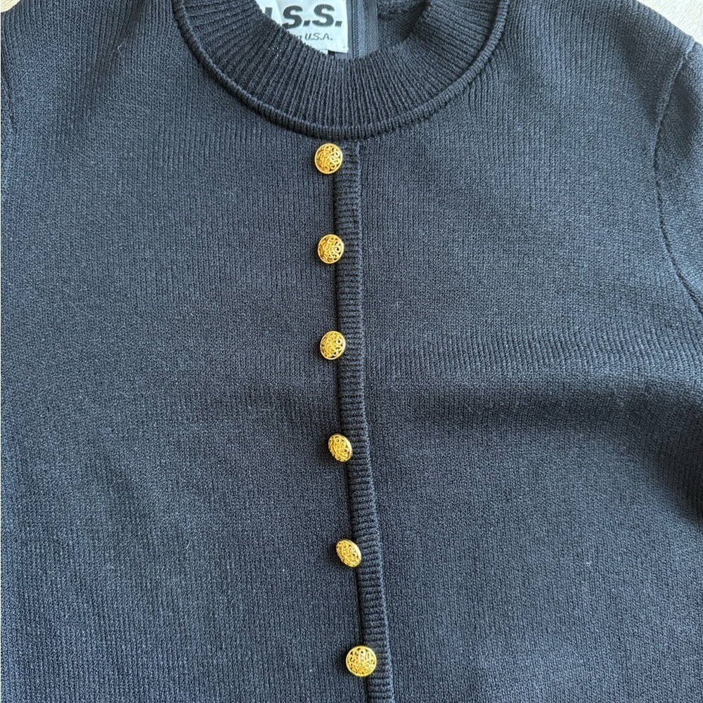 Black,long sleeved sexy JSS vintage dress - Picture 7 of 9